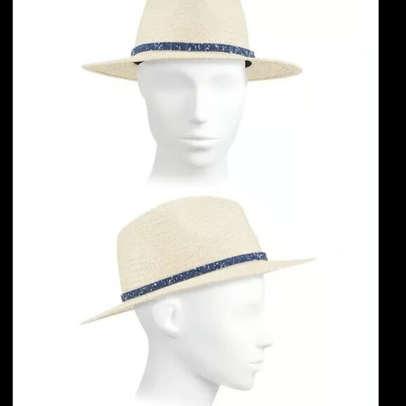 Rag & Bone packable straw fedora - natural midtweed Size L main image 5